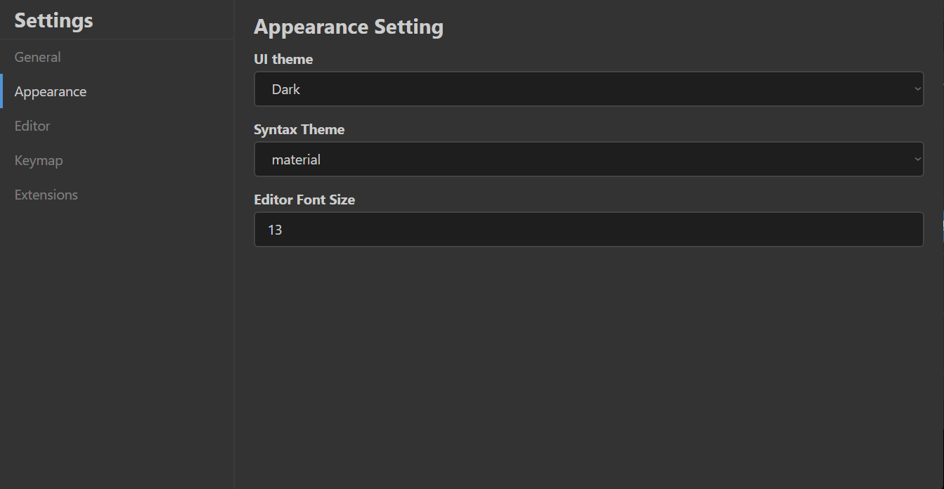 Appearance Setting