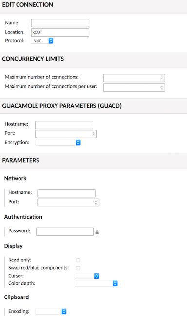 Guacamole编辑连接设置